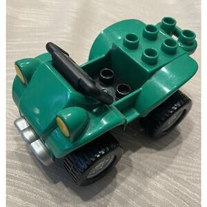 Lego Duplo DARK GREEN CAR Jeep Vehicle ATV Truck for OFF ROADING FUN Bouncy